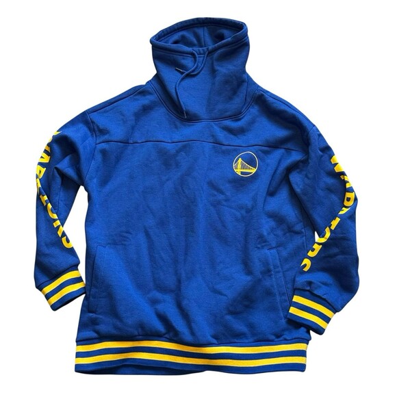 Nba Womens UNK NWT Funnel Neck Fleece Sweatshirt Golden State Warriors Size L - Picture 2 of 6